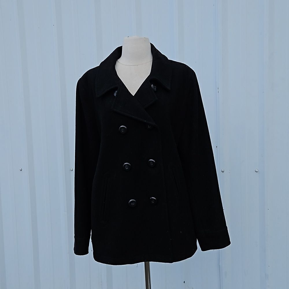 Old navy pea coat, XL, Black